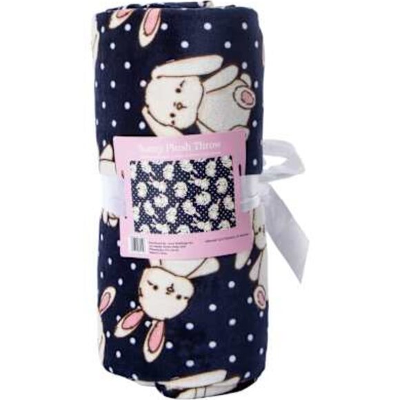 Bunny Rabbits Two-Sided Plush Blanket 50in x 60in Brand new in Package - Picture 4 of 4